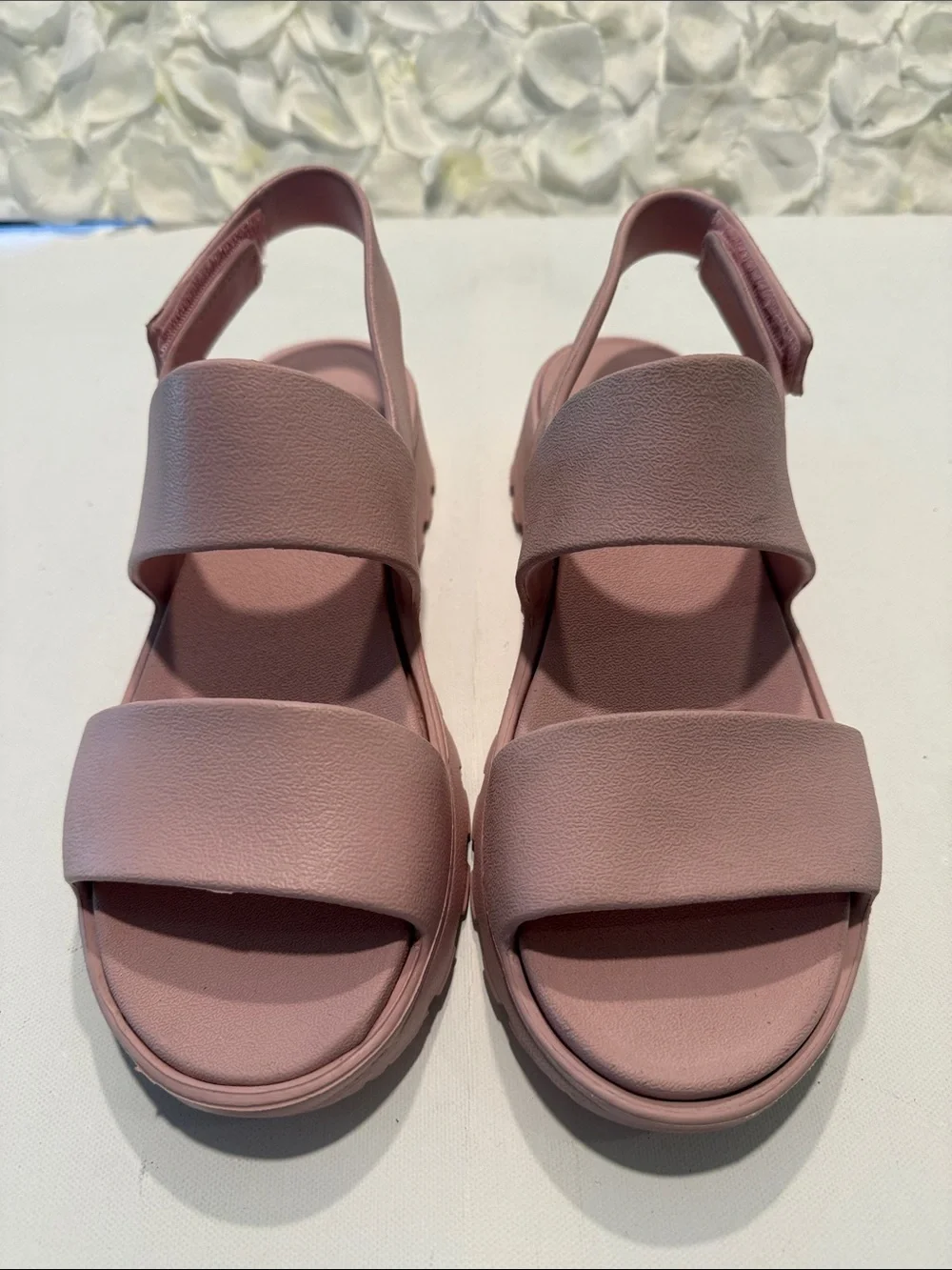 Skechers Women's Dusty Pink Slingback Platform Sandals